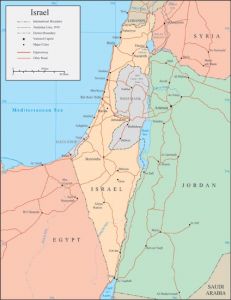 Israel vector map