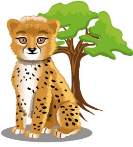 Jungle ghepard cartoon vector