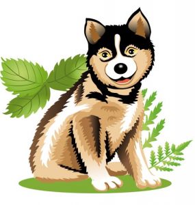 Jungle woolf cartoon vector