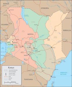 Kenya vector map