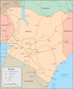 Kenya vector map