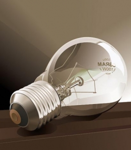 Light bulbs vector template