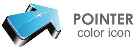 Blue pointer business icon