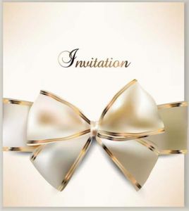 Luxury cards bows vector background