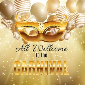 Carnival Party Mask Holiday Poster Background. Vector Illustration