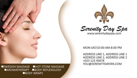 Massage and spa business cards