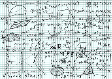 Mathematical formulas vectors template