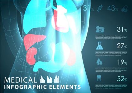 Medical infographics vector elements