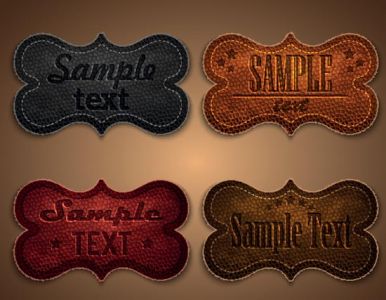 Leather labels for jeans vectors