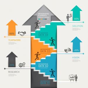 Modern infographics arrows vector