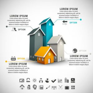 Modern infographics arrows vector