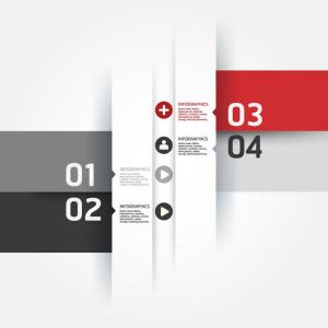 Modern option origami infographics banner