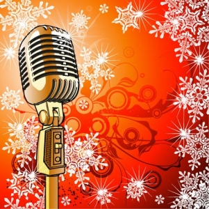 Music microphone vector