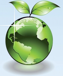 Natural green globe vector