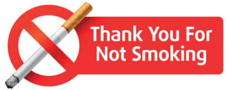 No smoking vector label