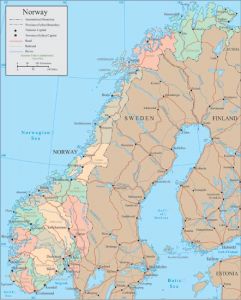 Norway vector map