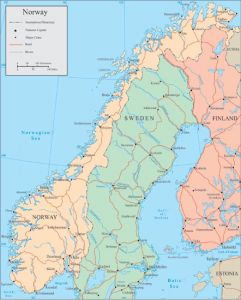 Norway vector map