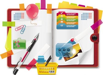 Notebook organizer template