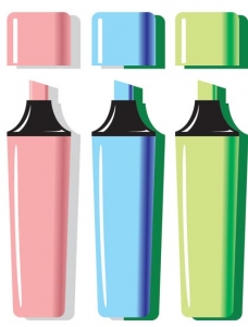 Office colored crayons vector
