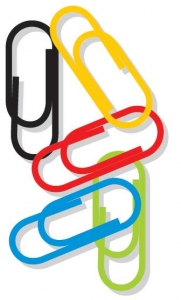 Office paperclips vector