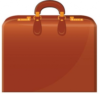 Office suitcase vector