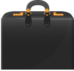 Office suitcase vector