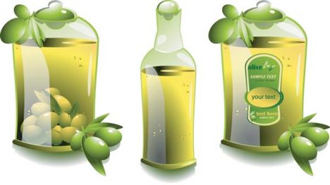 Olive oil vector labels