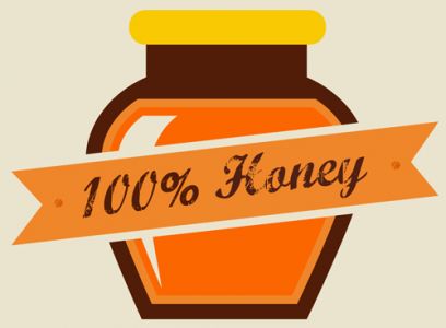 Honey bee vector label set