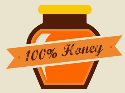 Honey bee vector label set