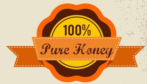 Honey bee vector label set