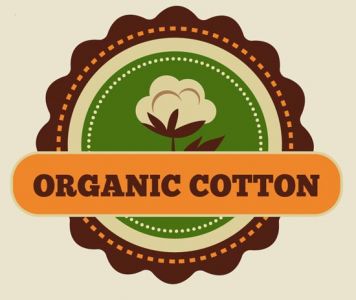 Organic food labels, tags and graphic elements