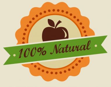 Organic food labels, tags and graphic elements