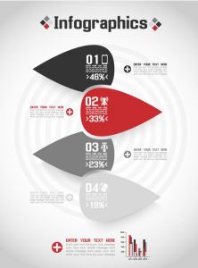 Origami business banners infographics vector