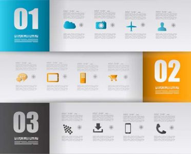 Origami charts vector labels