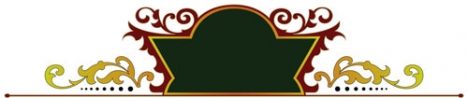 Ornamental heraldic vector label