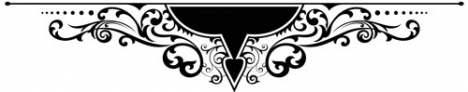 Ornamental heraldic vector label