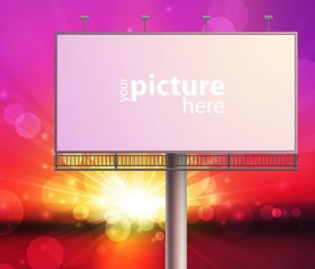 Outdoor advertising billboards vector