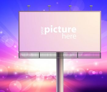 Outdoor advertising billboards vector