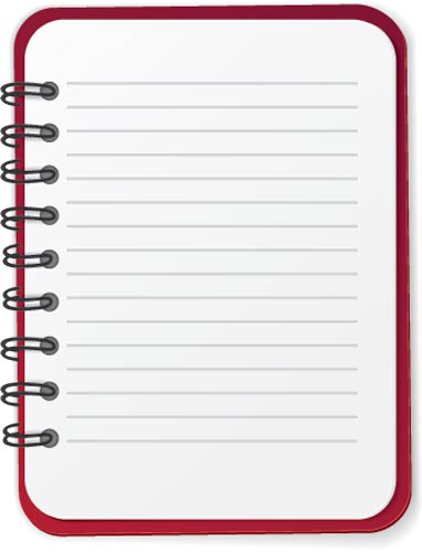 Paper notebooks vector design