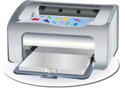 White printer device vector