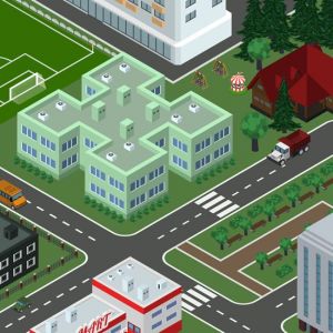 Isometric vector city