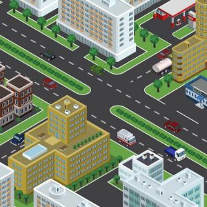 Isometric vector city