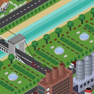 Isometric vector city