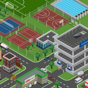 Isometric vector city