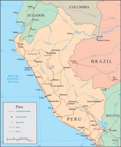 Peru vector map