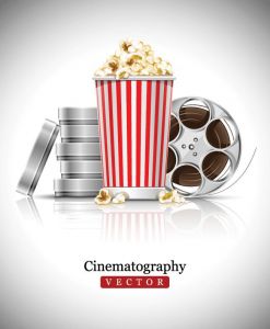 Photography film strips vector