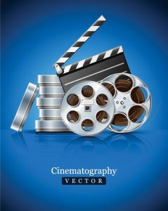 Photography film strips vector