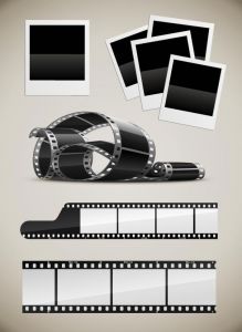 Photography film strips vector