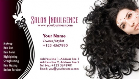 Beauty salon business cards