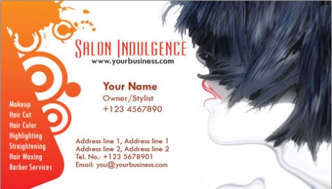 Beauty salon business cards